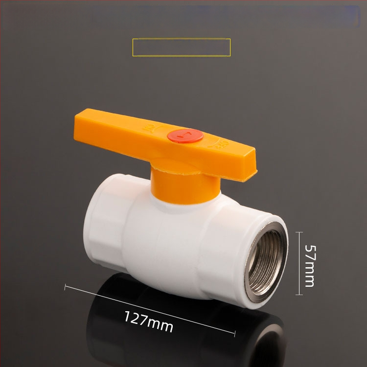 Plastový vodovodný ventil, závitové pripojenie, guľový ventil, priamy tok, model 3201, hygienická kategória