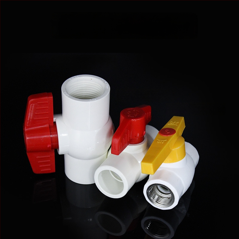 Plastový vodovodný ventil, závitové pripojenie, guľový ventil, priamy tok, model 3201, hygienická kategória