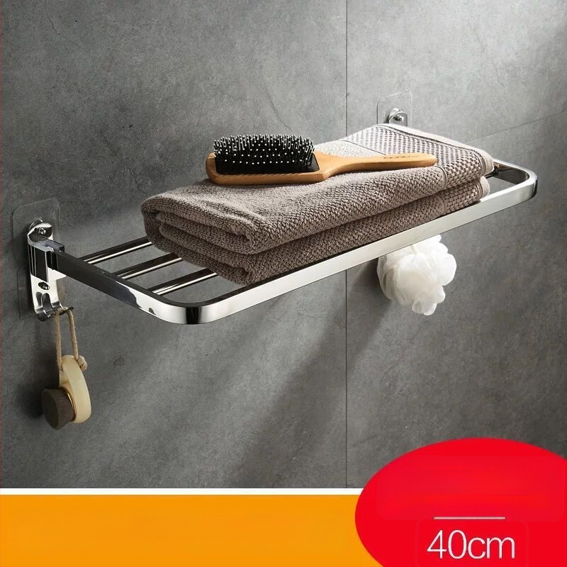 Rozsdamentes acél falra szerelhető törölközőtartó – egy soros fürdőszobai rendező, két darabos készlet, CE tanúsítvány