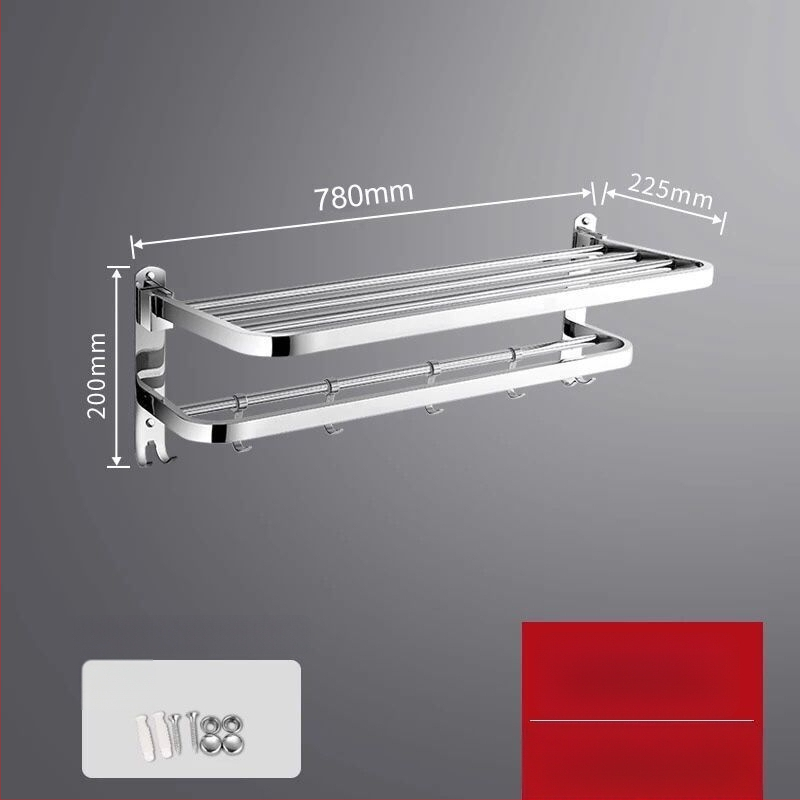 Rozsdamentes acél falra szerelhető törölközőtartó – egy soros fürdőszobai rendező, két darabos készlet, CE tanúsítvány