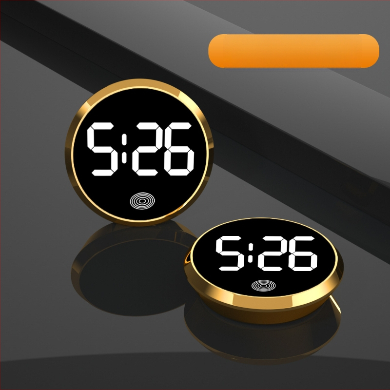 Ρολόι αυτοκινήτου LED: στρογγυλό κράμα περίβλημα, αριθμητική οθόνη, ηλεκτρονικός μηχανισμός, διακοσμητική απεικόνιση χρόνου