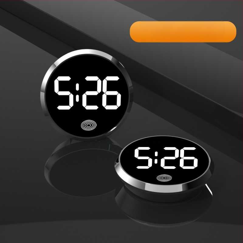 Ρολόι αυτοκινήτου LED: στρογγυλό κράμα περίβλημα, αριθμητική οθόνη, ηλεκτρονικός μηχανισμός, διακοσμητική απεικόνιση χρόνου