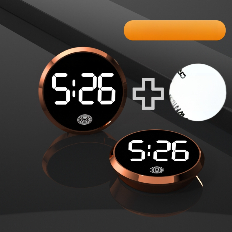 Ρολόι αυτοκινήτου LED: στρογγυλό κράμα περίβλημα, αριθμητική οθόνη, ηλεκτρονικός μηχανισμός, διακοσμητική απεικόνιση χρόνου