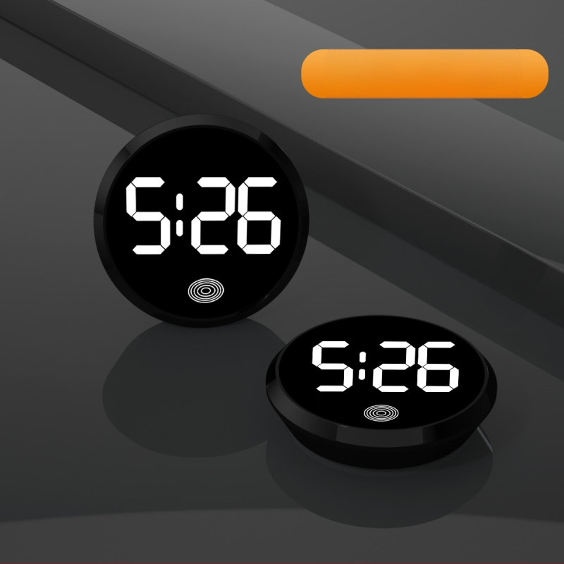 Ρολόι αυτοκινήτου LED: στρογγυλό κράμα περίβλημα, αριθμητική οθόνη, ηλεκτρονικός μηχανισμός, διακοσμητική απεικόνιση χρόνου