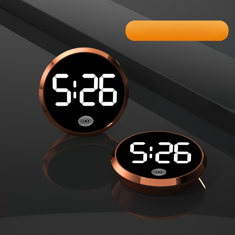 Ρολόι αυτοκινήτου LED: στρογγυλό κράμα περίβλημα, αριθμητική οθόνη, ηλεκτρονικός μηχανισμός, διακοσμητική απεικόνιση χρόνου