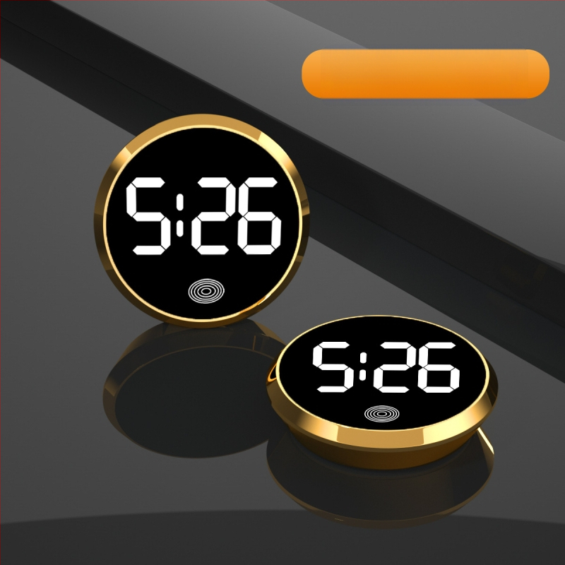 Ρολόι αυτοκινήτου LED: στρογγυλό κράμα περίβλημα, αριθμητική οθόνη, ηλεκτρονικός μηχανισμός, διακοσμητική απεικόνιση χρόνου