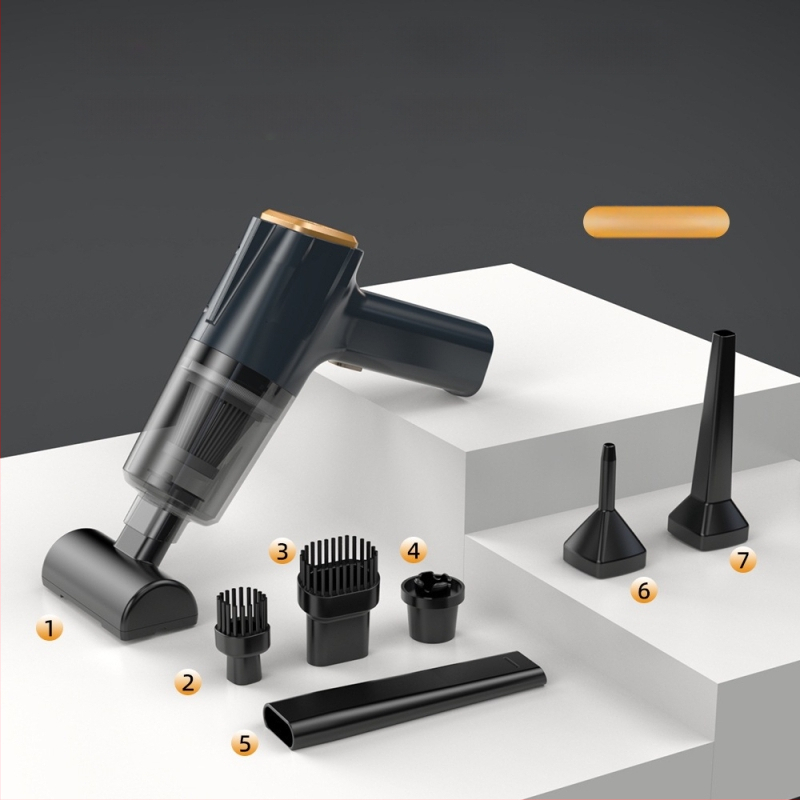 Aspirator de mână pentru mașină, fără fir, cu aspirație de 11000 Pa, 7,4 V, 120 W, model 3101, funcție de umflare și iluminare LED.