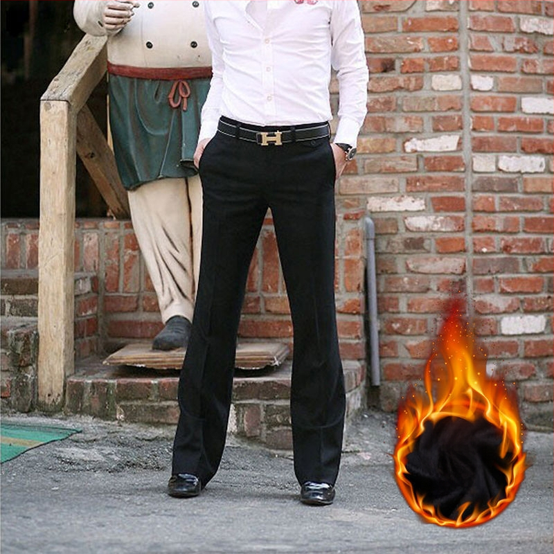 Αντρικά παντελόνια με ίσιο κόψιμο, άνετη φαρδιά γραμμή, υψηλό μέση, μικροελαστικότητα, ύφασμα από μπαμπού και μετάξι