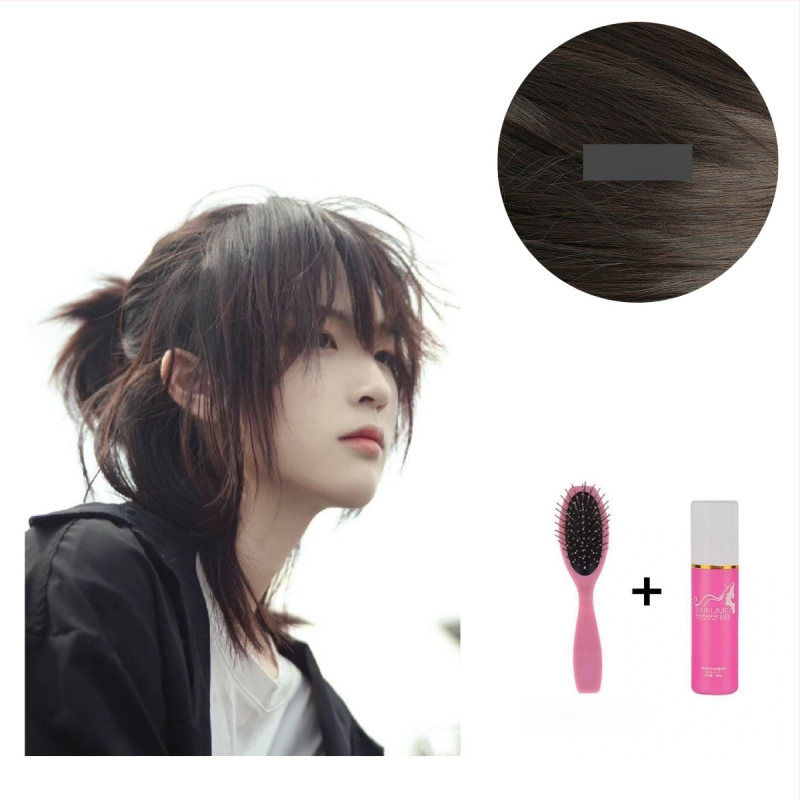 Férfi Hanfu paróka – ősi stílus, hosszú haj, magas konty, teljes fejfedő, hőálló szintetikus szál