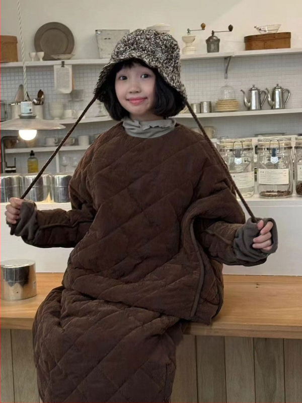 Fustă pentru fete, versiune coreeană, 100% poliester, țesătură tratată moale, pentru 3–8 ani