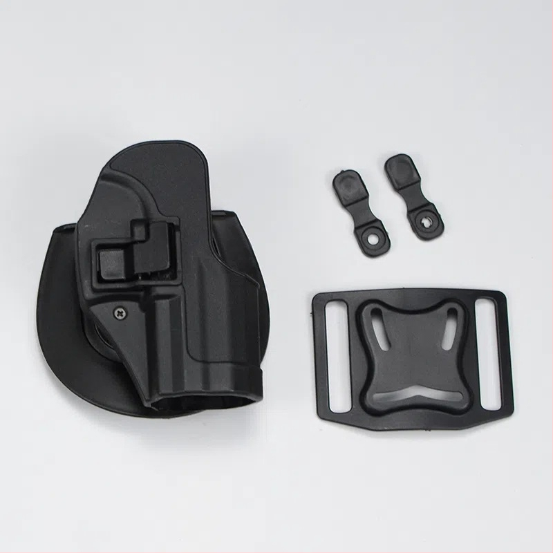 Toc de pistol tactic exterior cu tragere rapidă — curea talie ABS, compatibil cu M1911/M92/P226/USP/Glock 17