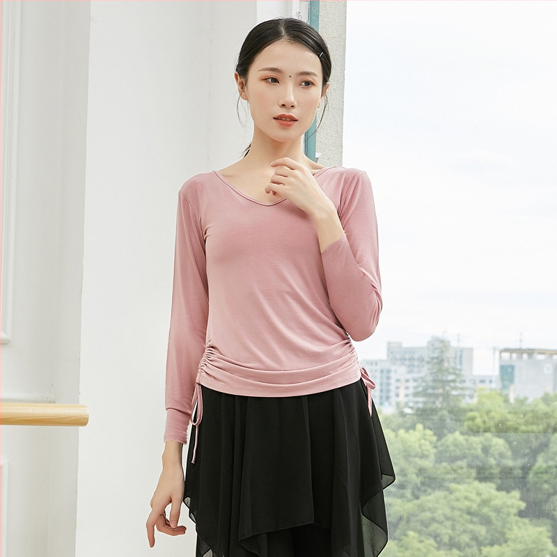 Női modern tánc felső, edzőblúz, modal viszkóz anyag, latin és etnikus táncokra