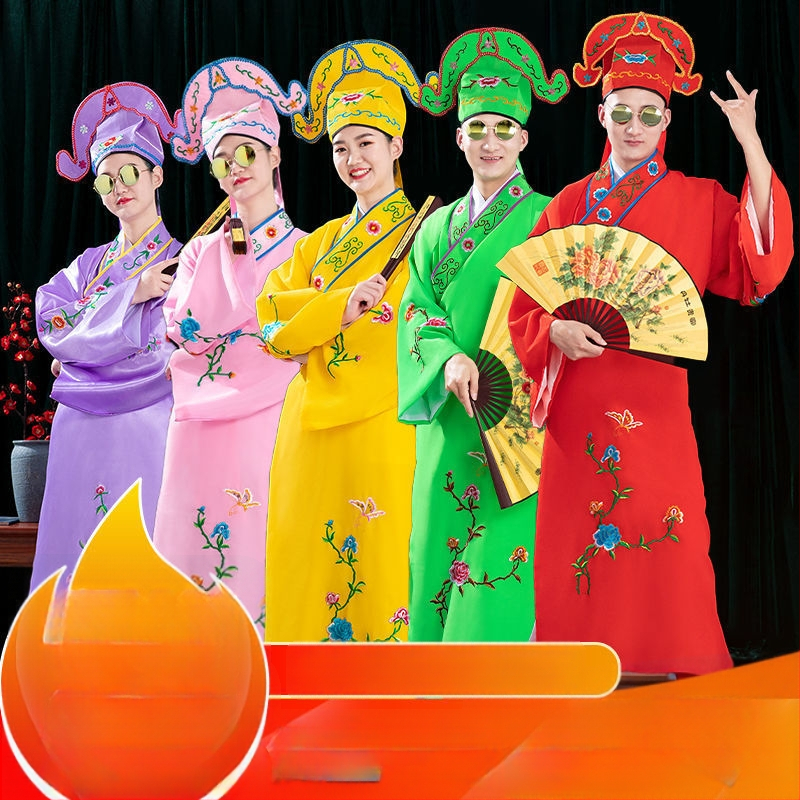 Tang Bohu Scholar kostým – unisex, starostredný outfit pre RPG vo hrách a anime, Chenille tkanina so 30-50% Spandexom, jar 2025, vek 18-24