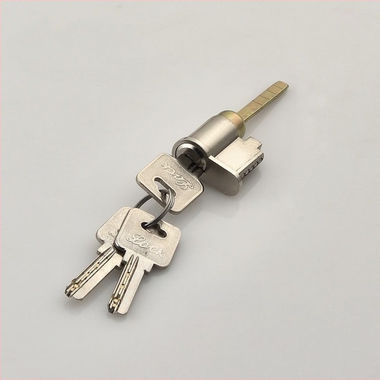 Beltéri fa ajtóhoz való záróhenger — anyag: cink- és alumínium ötvözet, tömeg 0,2 kg, stílus: modern minimalizmus