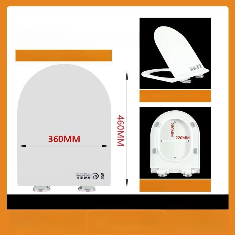WC-ülőke, vastagított urea-formaldehid, lágyzár, műanyag, modell A12, furattáv 7-22 mm