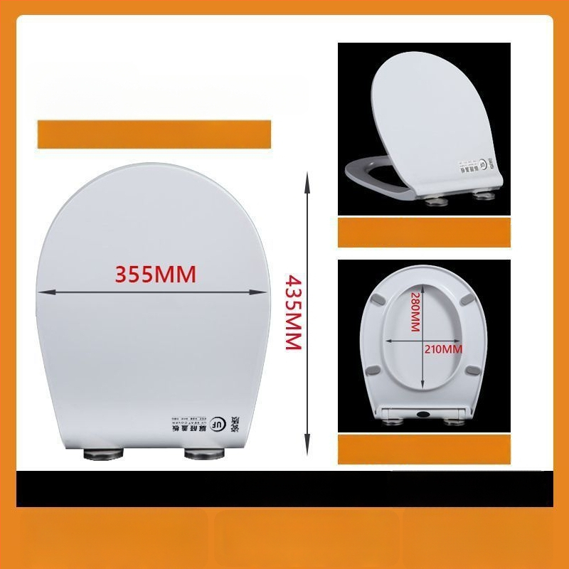 WC-ülőke, vastagított urea-formaldehid, lágyzár, műanyag, modell A12, furattáv 7-22 mm