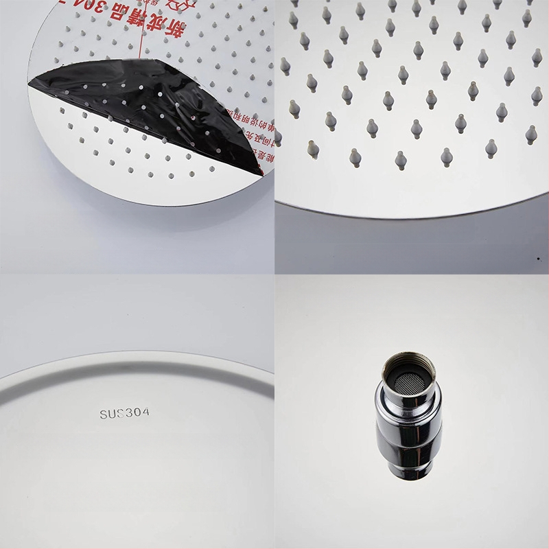 Horná dažďová sprchová hlavica – 304 oceľ nerez, Top spray, dažďová funkcia, štvorcový univerzálny závit