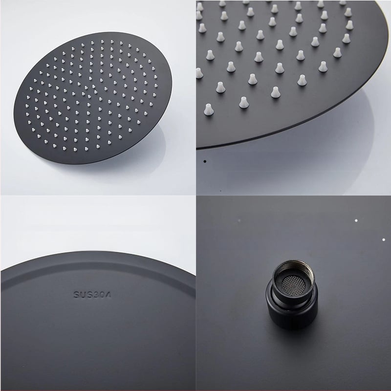 Horná dažďová sprchová hlavica – 304 oceľ nerez, Top spray, dažďová funkcia, štvorcový univerzálny závit