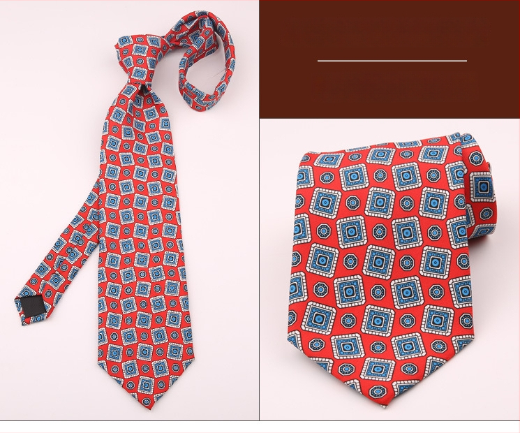 Ανδρική ρετρό γραβάτα με εκτύπωση και γεωμετρικό σχέδιο, ύφασμα πολυεστερικών ινών, μοτίβο κουκίδων, τεχνική εκτύπωσης, κατάλληλη για επαγγελματικό ντύσιμο