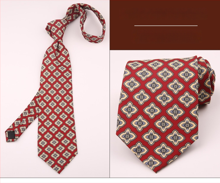 Ανδρική ρετρό γραβάτα με εκτύπωση και γεωμετρικό σχέδιο, ύφασμα πολυεστερικών ινών, μοτίβο κουκίδων, τεχνική εκτύπωσης, κατάλληλη για επαγγελματικό ντύσιμο