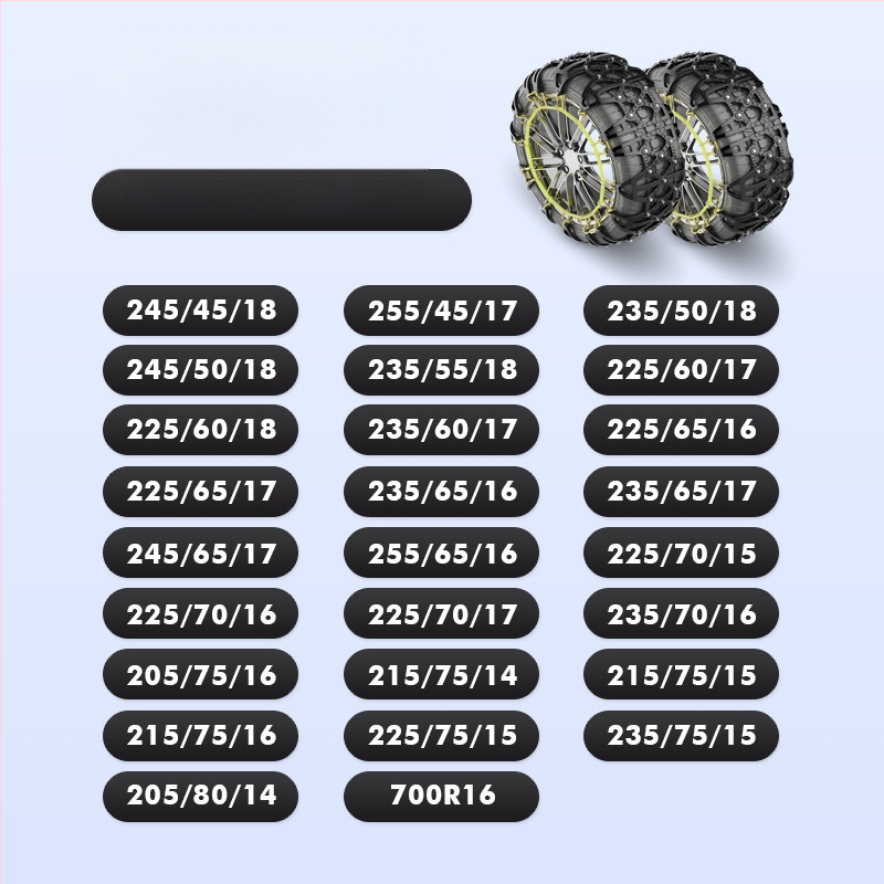 Lanț antiaderant pentru anvelope din cauciuc Xiude, 6 kg, Model Special pentru Anvelope, Compatibil cu Toate Specificațiile Anvelopei