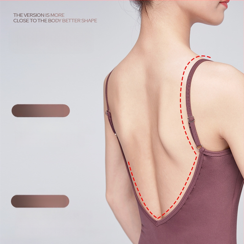 Női balett-leotár vékony pántokkal, egyrészes táncruha, nylon 75% anyag, nylon bélés 80%, felnőtteknek, nyári gyakorlathoz