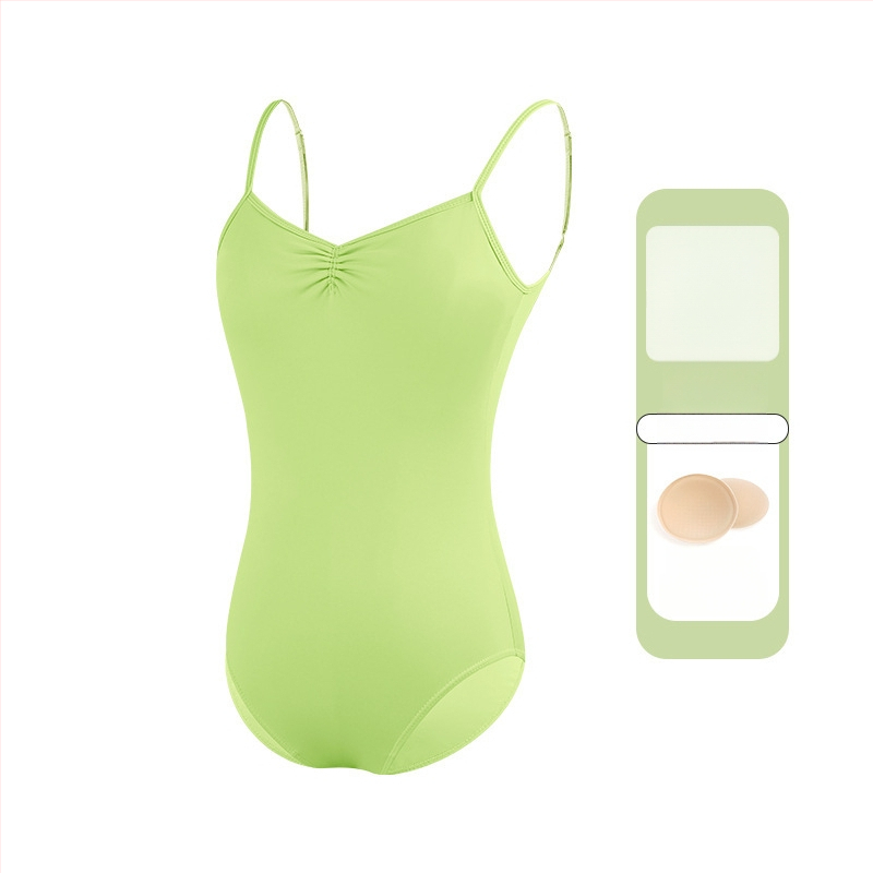 Női balett-leotár vékony pántokkal, egyrészes táncruha, nylon 75% anyag, nylon bélés 80%, felnőtteknek, nyári gyakorlathoz