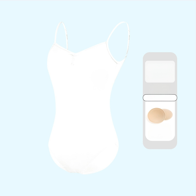 Női balett-leotár vékony pántokkal, egyrészes táncruha, nylon 75% anyag, nylon bélés 80%, felnőtteknek, nyári gyakorlathoz