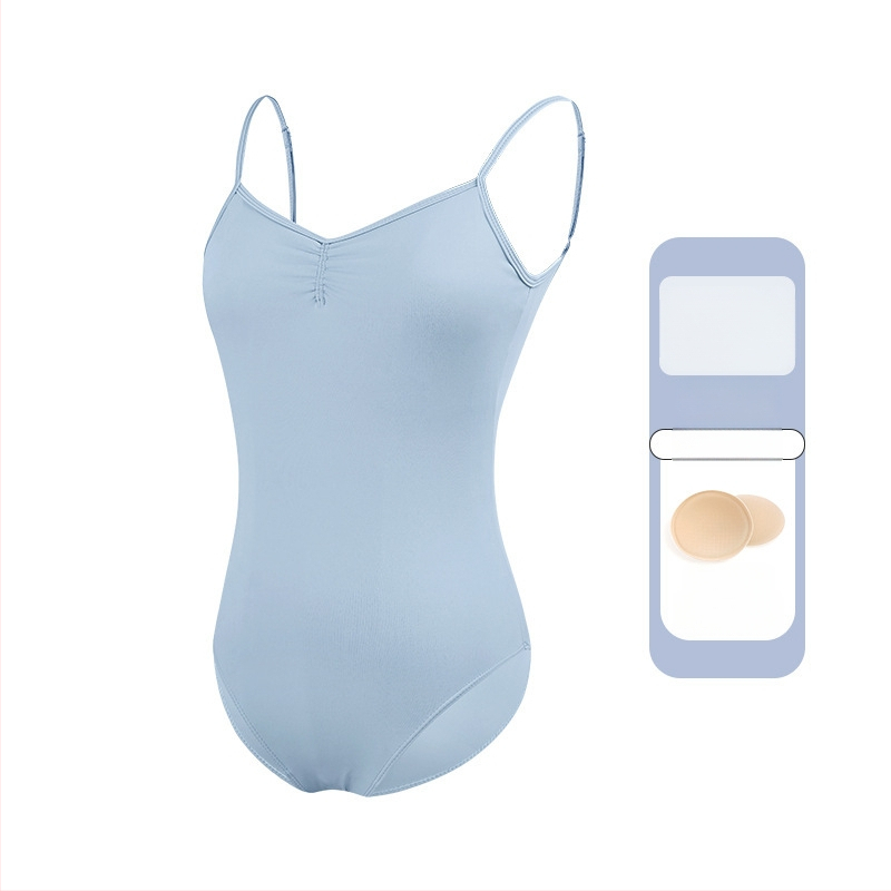 Női balett-leotár vékony pántokkal, egyrészes táncruha, nylon 75% anyag, nylon bélés 80%, felnőtteknek, nyári gyakorlathoz