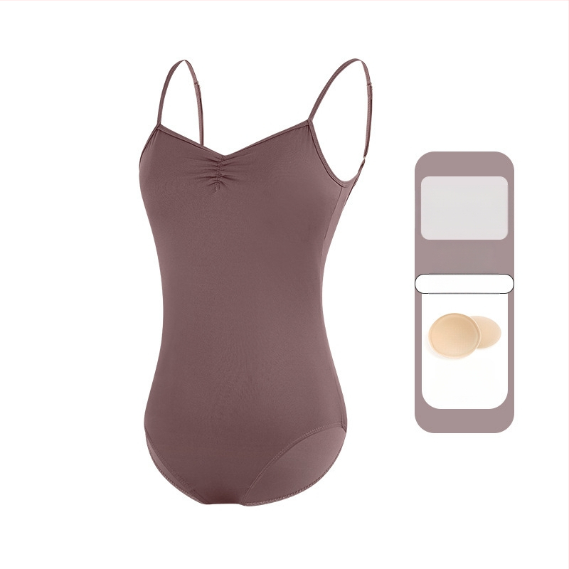 Női balett-leotár vékony pántokkal, egyrészes táncruha, nylon 75% anyag, nylon bélés 80%, felnőtteknek, nyári gyakorlathoz