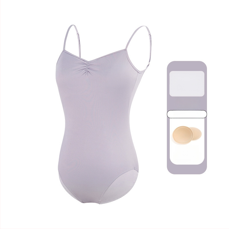 Női balett-leotár vékony pántokkal, egyrészes táncruha, nylon 75% anyag, nylon bélés 80%, felnőtteknek, nyári gyakorlathoz