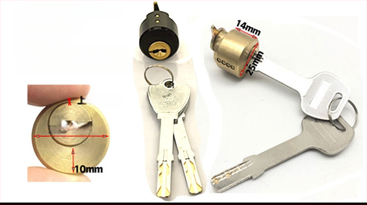 Zárcilinder, különleges formájú elektronikus zár belső ajtókhoz és szállodai ajtókhoz, cinkötvözet