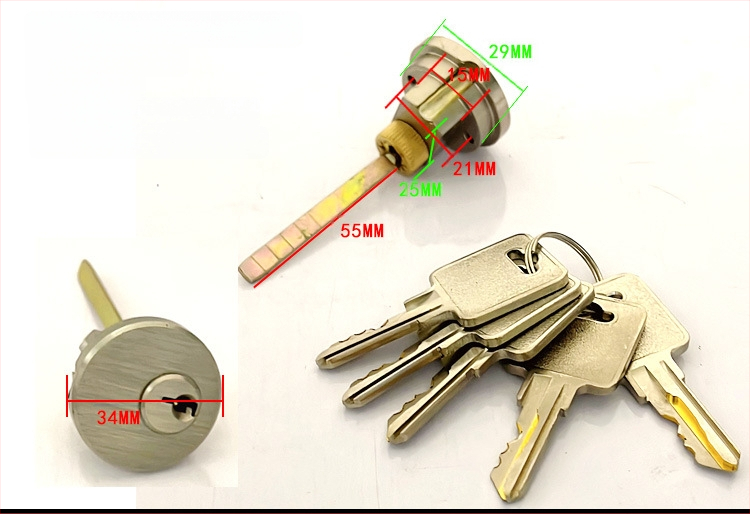 Zárcilinder, különleges formájú elektronikus zár belső ajtókhoz és szállodai ajtókhoz, cinkötvözet