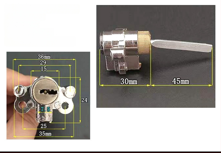 Zárcilinder, különleges formájú elektronikus zár belső ajtókhoz és szállodai ajtókhoz, cinkötvözet