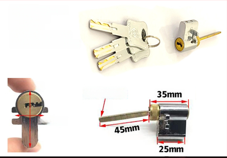 Zárcilinder, különleges formájú elektronikus zár belső ajtókhoz és szállodai ajtókhoz, cinkötvözet