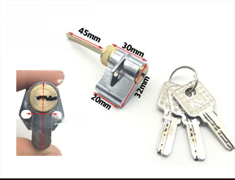 Zárcilinder, különleges formájú elektronikus zár belső ajtókhoz és szállodai ajtókhoz, cinkötvözet