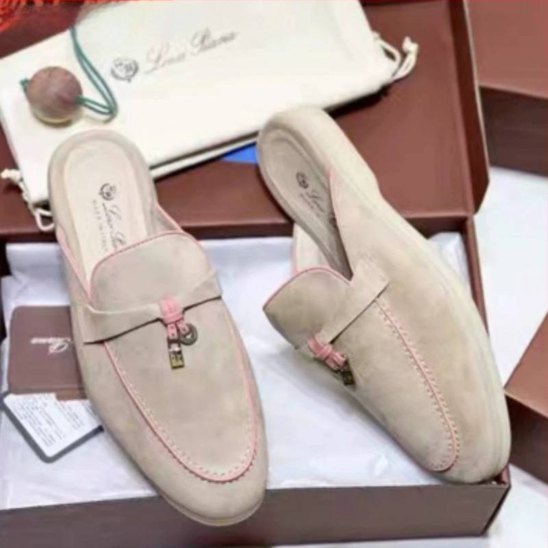 Papuci femei cu platformă, din piele de miel pe partea superioară, talpă din cauciuc, casual pentru zilnic