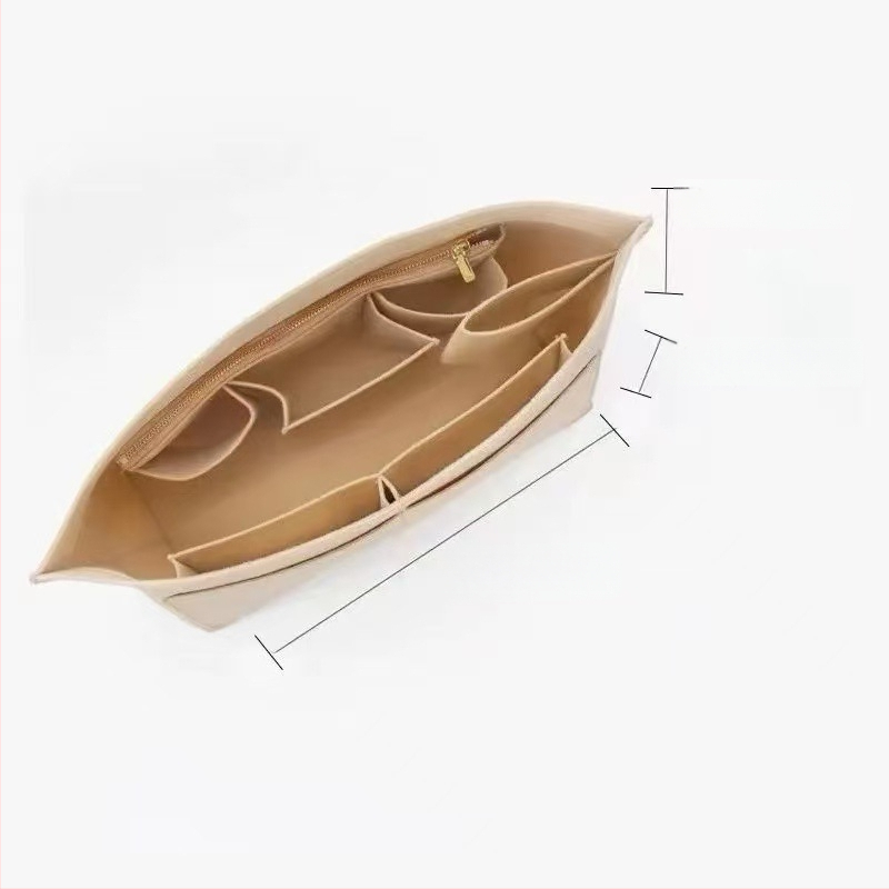 Unutarnji organizator za tote torbe – tijelo od filca, podstava od poliestera, jednobojni uzorak, ultra lagan, otporan na krađu, proširivo skladištenje za kućnu upotrebu