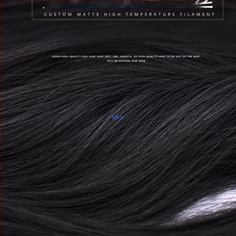 Fragment de perucă Yuxinde, păr drept, breton cu parcare medie, extensie ușoară cu clips pentru volum, fibre rezistente la temperaturi înalte