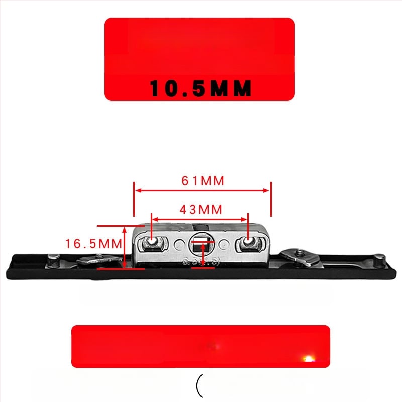 Alumíniumötvözetű bukóablak zárdoboza: átviteli zártest és teleszkópos zár, összekötő záralkatrészek