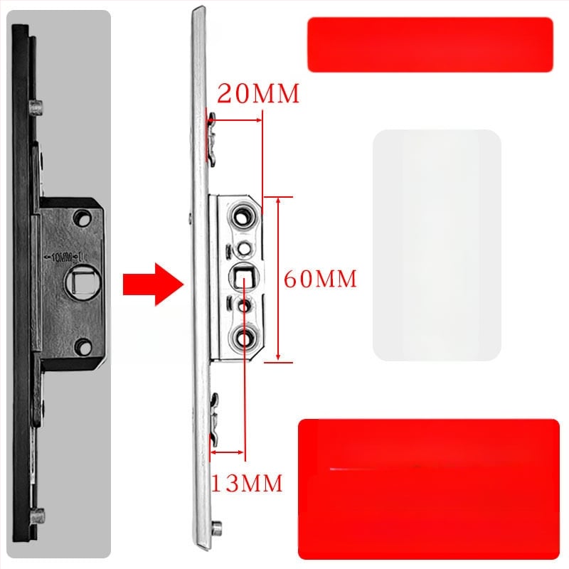 Alumíniumötvözetű bukóablak zárdoboza: átviteli zártest és teleszkópos zár, összekötő záralkatrészek
