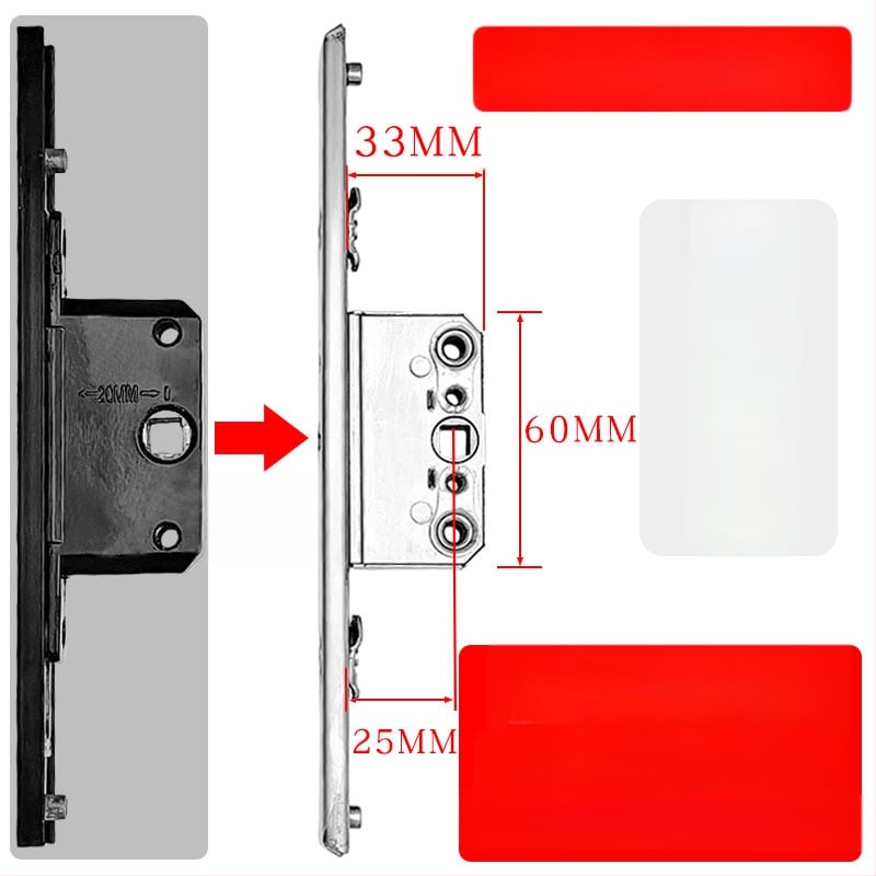 Alumíniumötvözetű bukóablak zárdoboza: átviteli zártest és teleszkópos zár, összekötő záralkatrészek