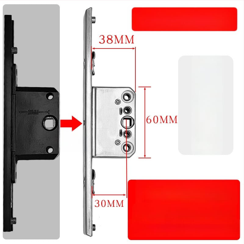 Alumíniumötvözetű bukóablak zárdoboza: átviteli zártest és teleszkópos zár, összekötő záralkatrészek