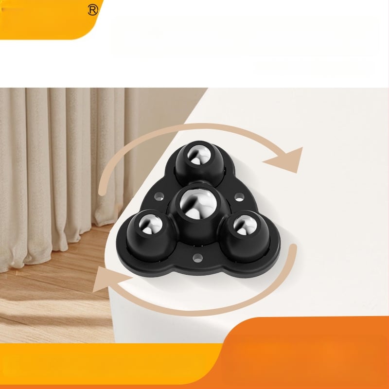 Ringing мини безшумни въртящи се ролки за мебели (ABS + неръждаема стомана)
