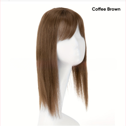 Perucă pentru femei - Piesă lungă, dreaptă cu breton 3D, procesare mecanizată, mătase rezistentă la temperaturi înalte, poate fi coafată și vopsită
