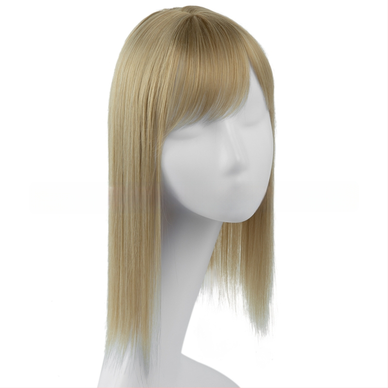 Perucă pentru femei - Piesă lungă, dreaptă cu breton 3D, procesare mecanizată, mătase rezistentă la temperaturi înalte, poate fi coafată și vopsită