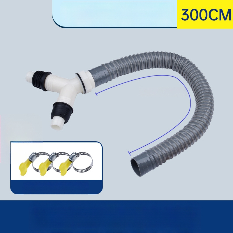 Пералня тръба за отводняване, Y-разклонение, триръчна удължителна тръба, връзка към подов дренаж (Марка: друга; Сертификация: Няма; Материал: По подразбиране; Стил: модерен и минималистичен)