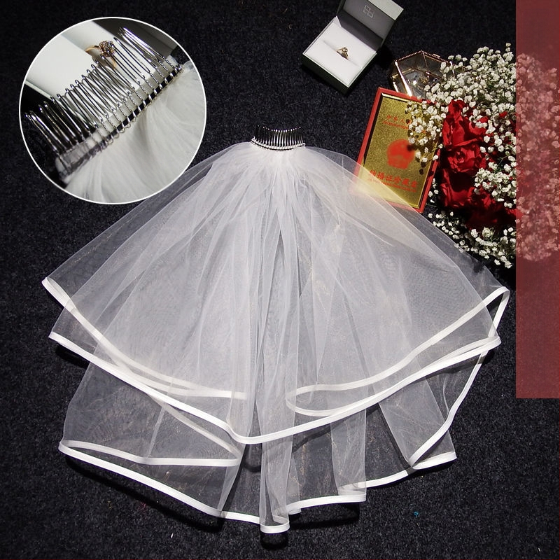 Νυφικό αξεσουάρ κεφαλής με βέλο — μοντέρνο μινιμαλιστικό στυλ για ζευγάρι, μάρκα Unique, Χειμώνας 2022