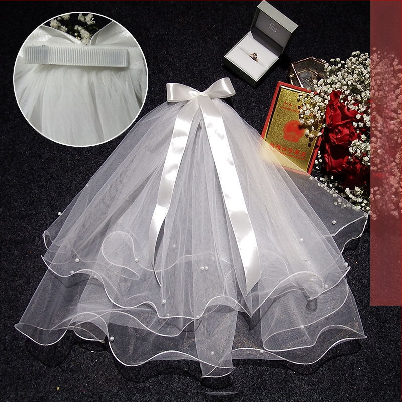 Νυφικό αξεσουάρ κεφαλής με βέλο — μοντέρνο μινιμαλιστικό στυλ για ζευγάρι, μάρκα Unique, Χειμώνας 2022