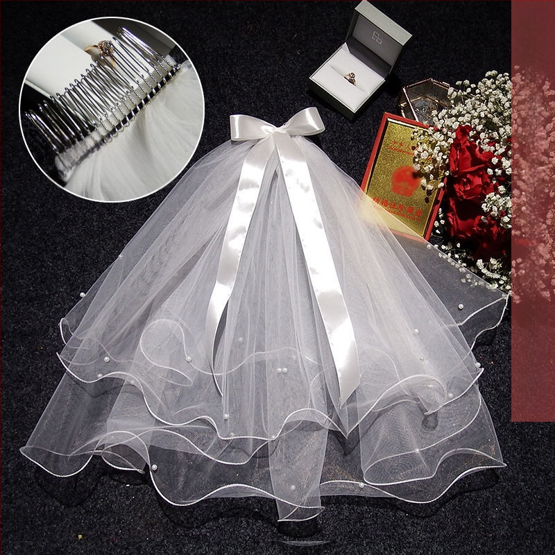 Νυφικό αξεσουάρ κεφαλής με βέλο — μοντέρνο μινιμαλιστικό στυλ για ζευγάρι, μάρκα Unique, Χειμώνας 2022